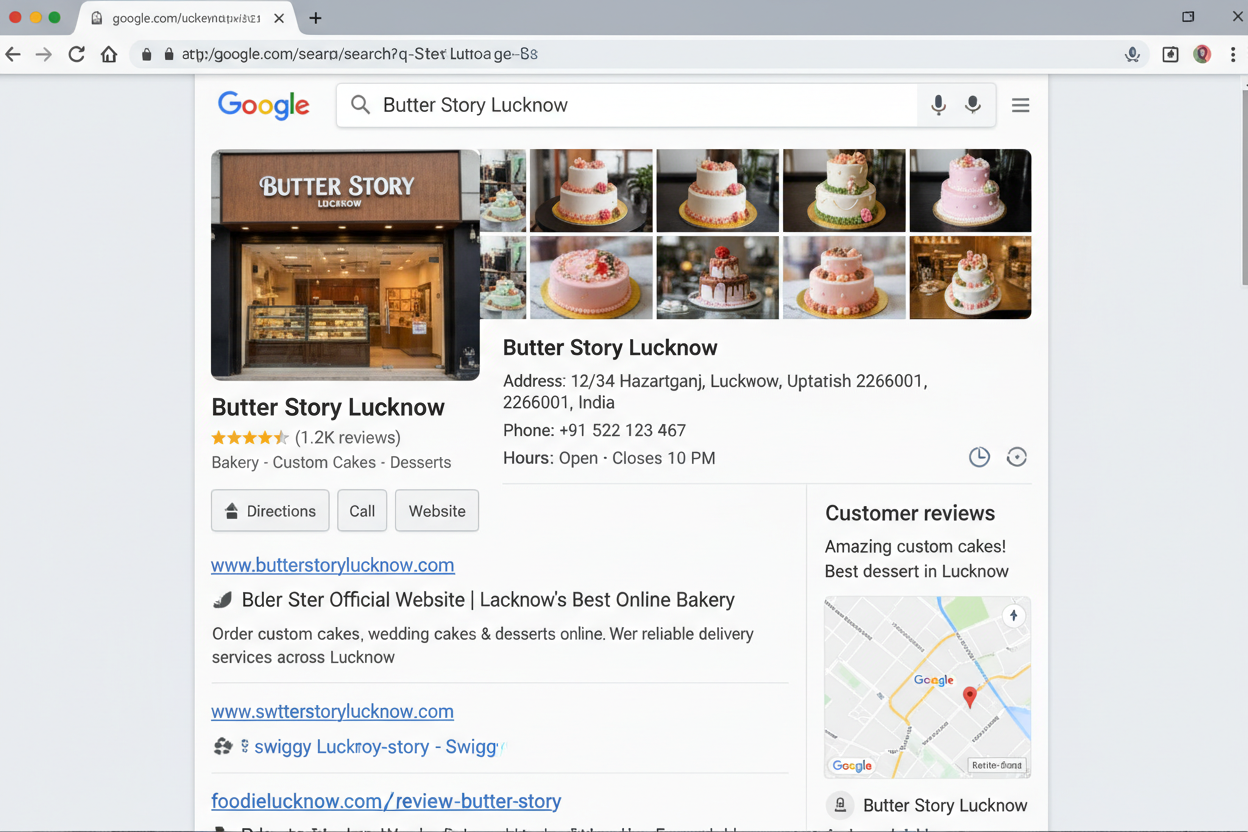 Butter story lucknow out side from internet browers search and create it